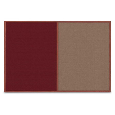 United Visual Products Slim Style Indoor Enclosed Corkboard, 42 UVRDS42SBH-GOLD-DBURGU